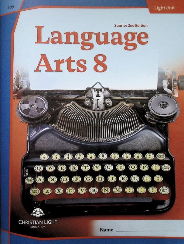 Language Arts LightUnit 809 Sunrise 2nd Edition