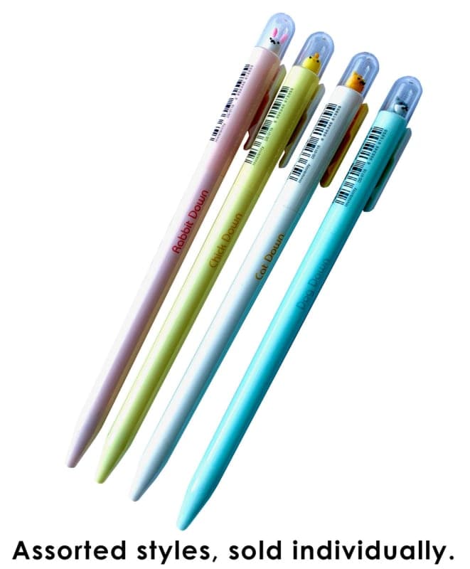 Peekaboo Tiny Animals Retractable Gel Pen (black