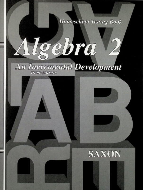 Saxon Algebra 2 Homeschool Testing Book 3rd