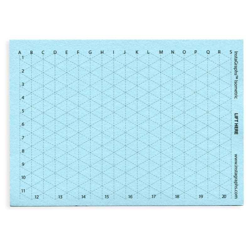 InstaGraphs Isometric Grid 3"x4" 50 sheets/pad