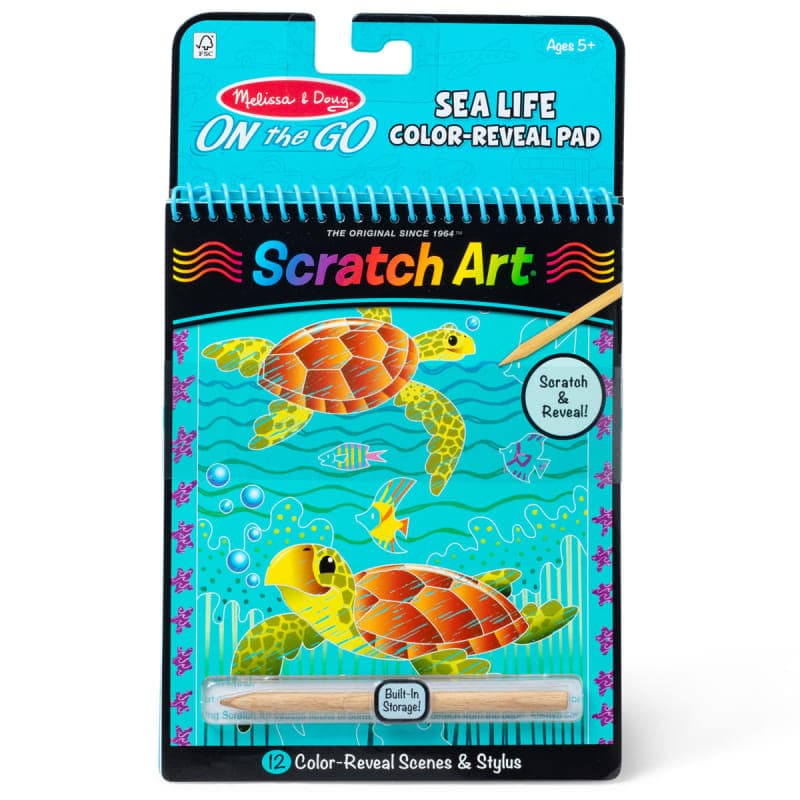 Melissa & Doug Scratch Art Color-Reveal Pad - Sea