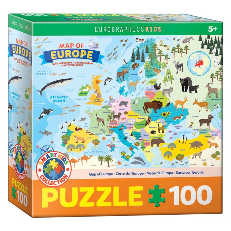 Eurographics Illustrated Map of Europe Puzzle -