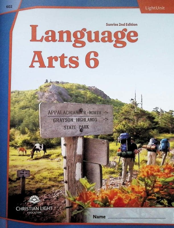 Language Arts LightUnit 602 Sunrise 2nd Edition