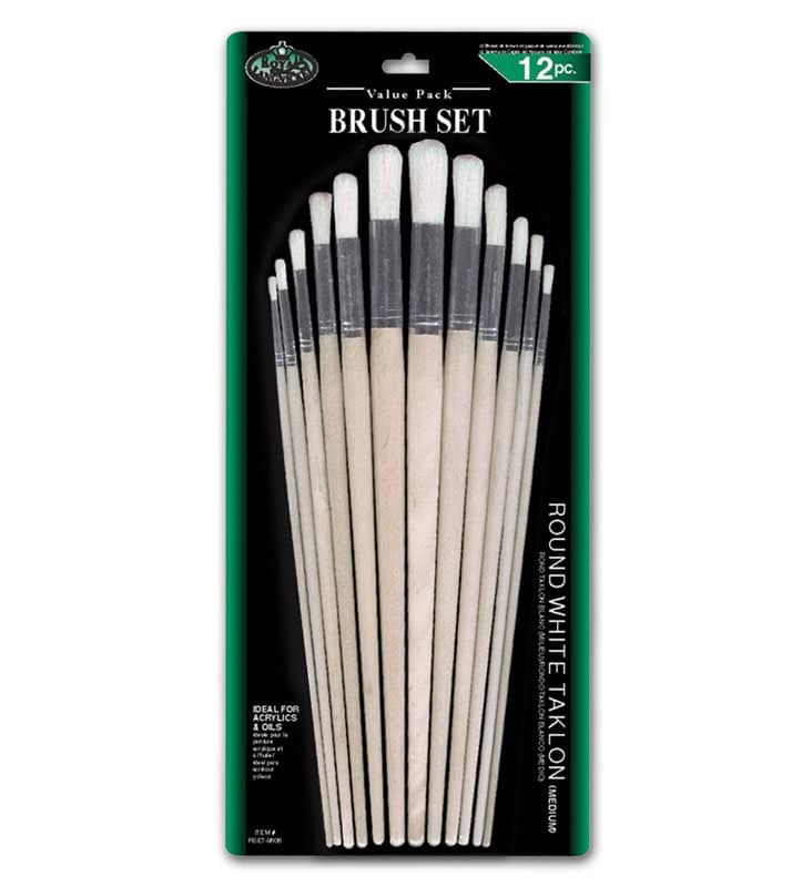 Royal & Langnickel Round White Taklon Paint Brush