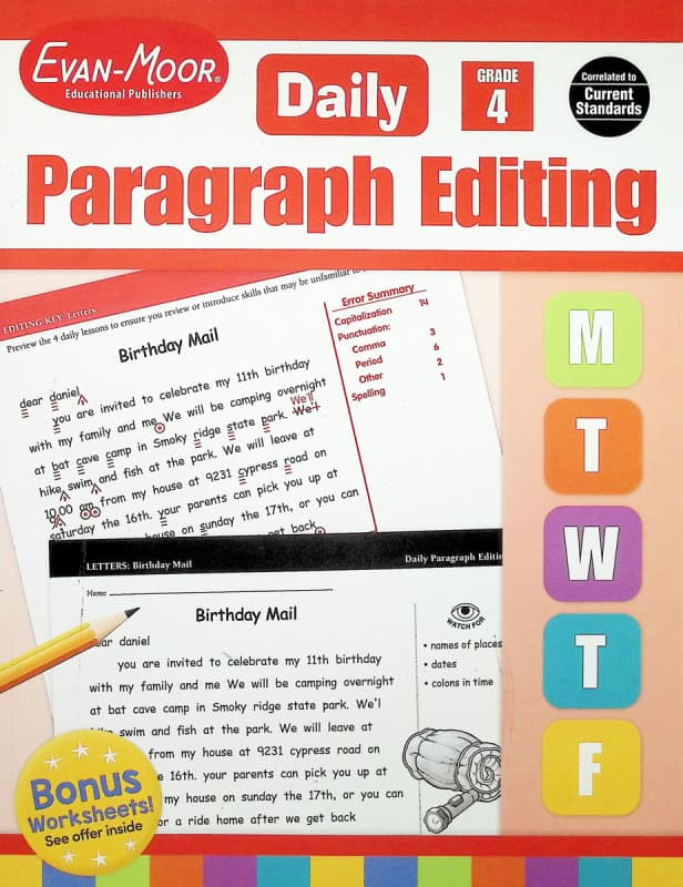 Daily Paragraph Editing, Grade 4