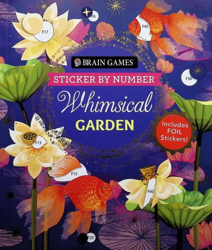 Sticker By Number: Whimsical Garden (Brain Games)