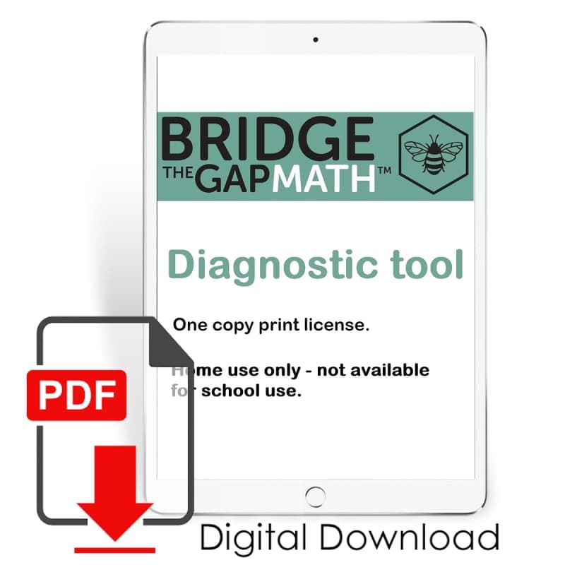 Bridge the Gap Math Diagnostic Tool: Homeschool