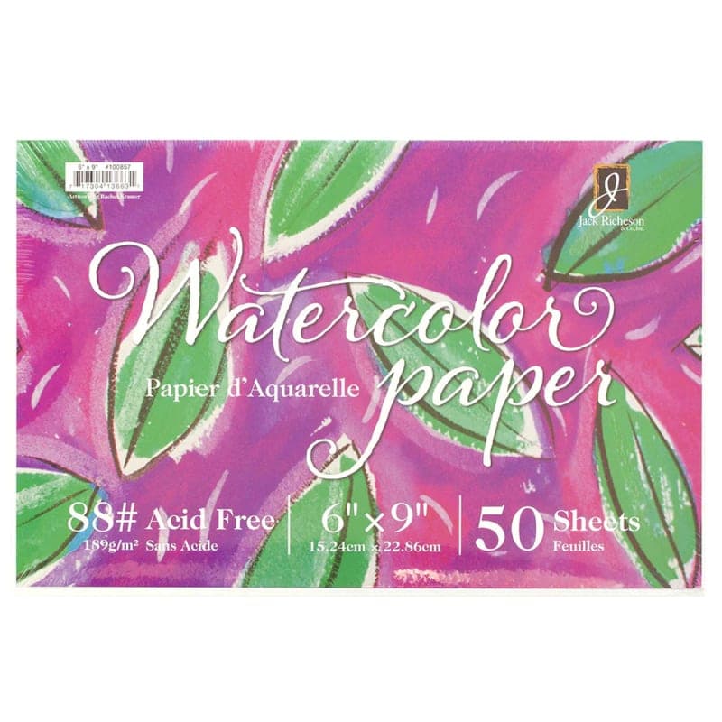 Watercolor Paper - 9"x12", 88 lb., 50 sheets