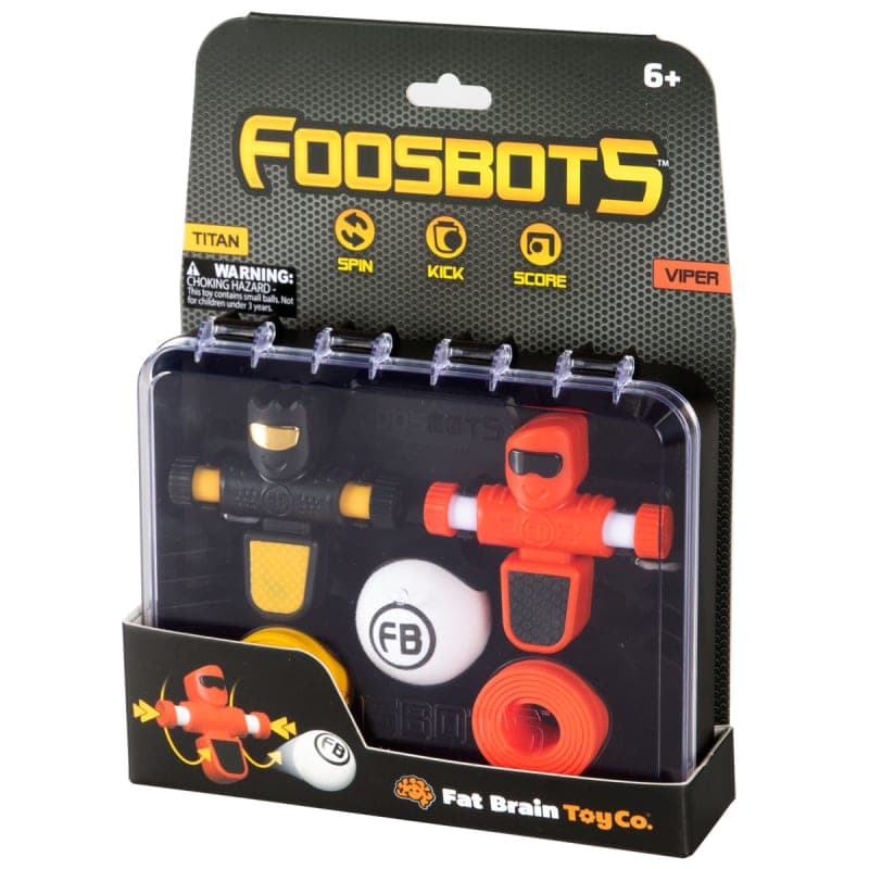 Foosbots 2-Pack with Goal Lines and Ball | Fat