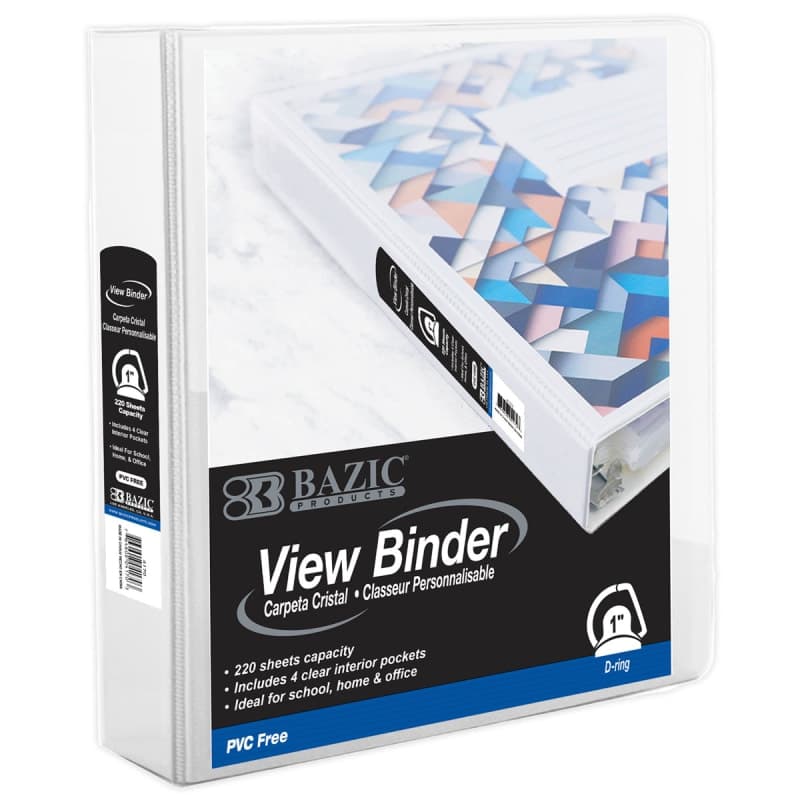 Binder - Slant D-Ring View 1" White with 4