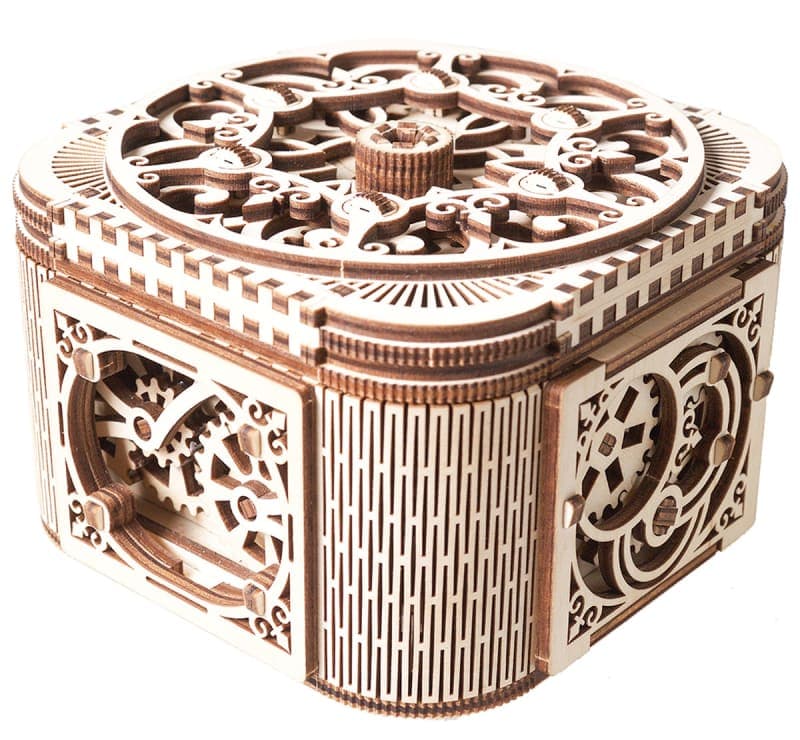 Ugears 3D Wooden Mechanical Model Treasure Box