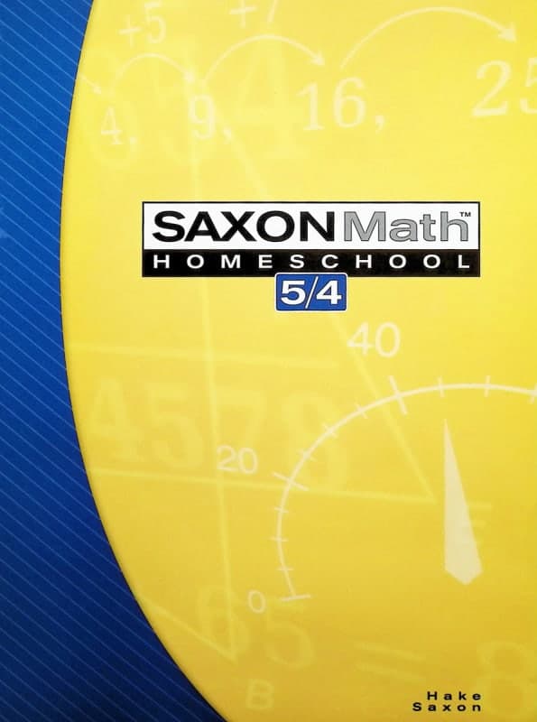 Saxon Math 5/4 Homeschool Student Edition (3rd