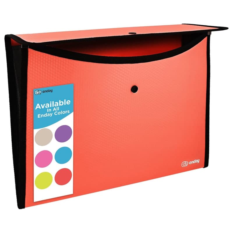 Document Holder, Square Flap Letter Size - Red