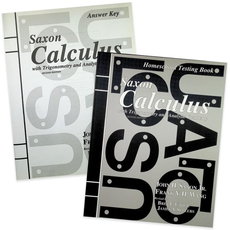 Saxon Calculus 2nd Edition Answer Keys and Tests