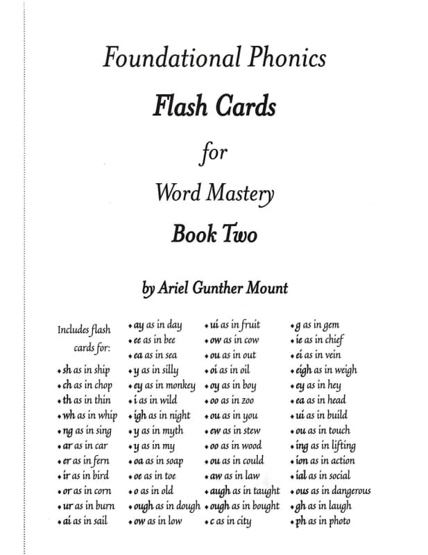 Foundational Phonics Word Mastery Printed Flash