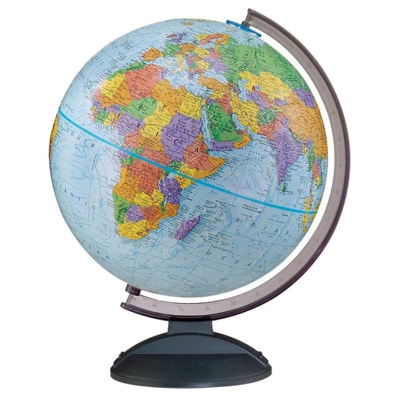 12" Traveler Globe with Plastic Base & Raised