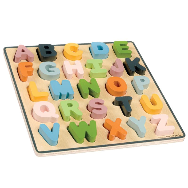 Wooden Uppercase Alphabet Learning Puzzle