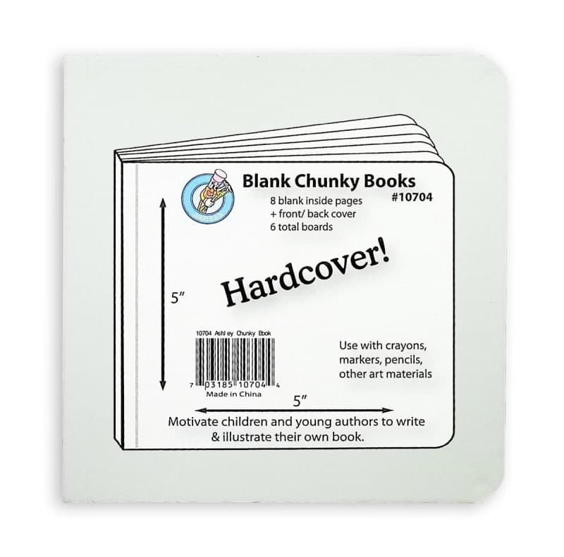 White Hardcover Board Book - 5" x 5"