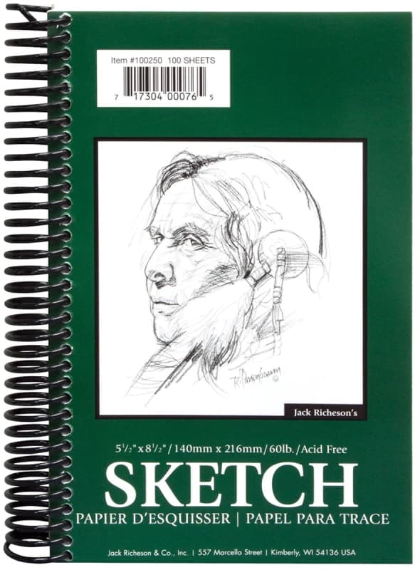 Side Spiral Bound Sketch Pad (5 1/2' X 8 1/2")