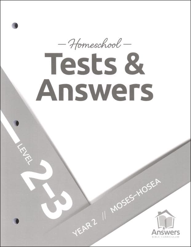Answers Bible Curriculum Homeschool: 2-3 Tests