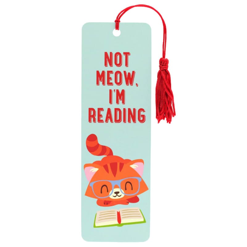 Not Meow, I'm Reading Children's Bookmark (check