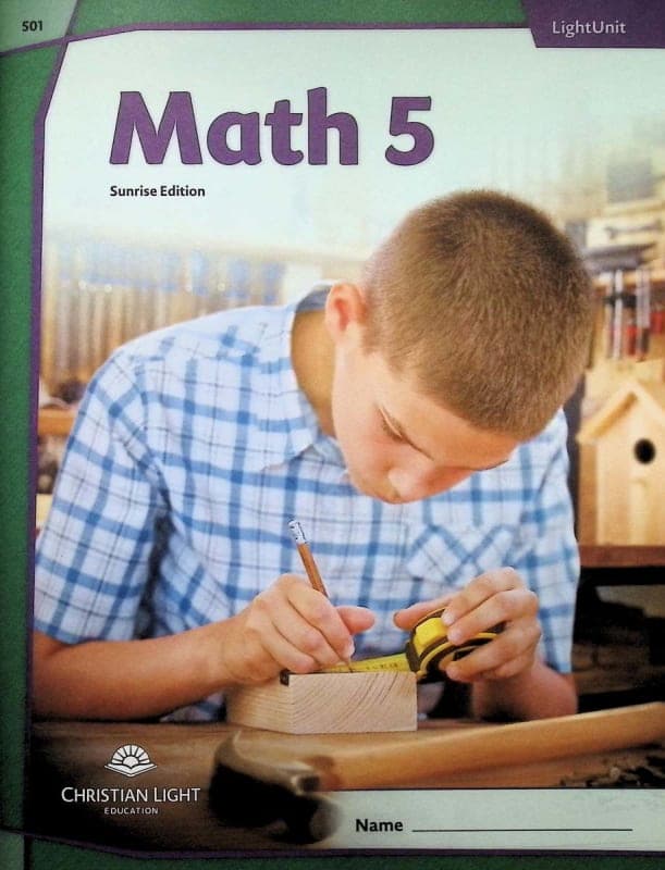 Christian Light Math LightUnit 501 Sunrise Edition