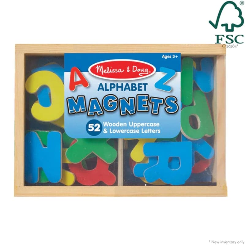 Melissa & Doug Magnetic Wooden Letters (52 pcs)