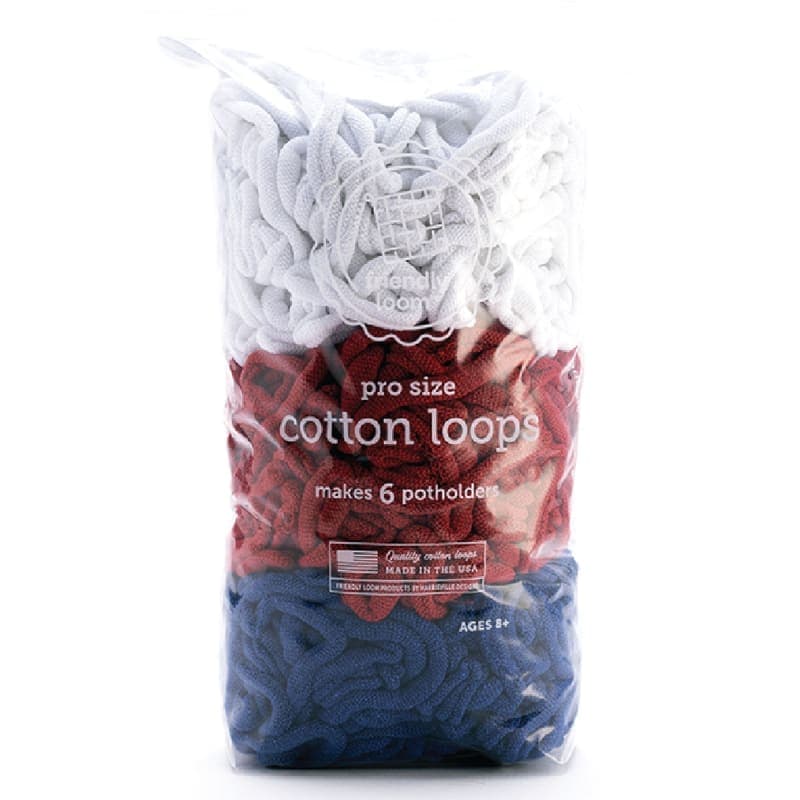 Friendly Loom Potholder Cotton Loops - 4th of