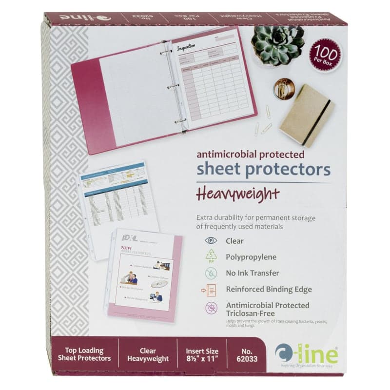 Heavyweight Sheet Protectors with Antimicrobial