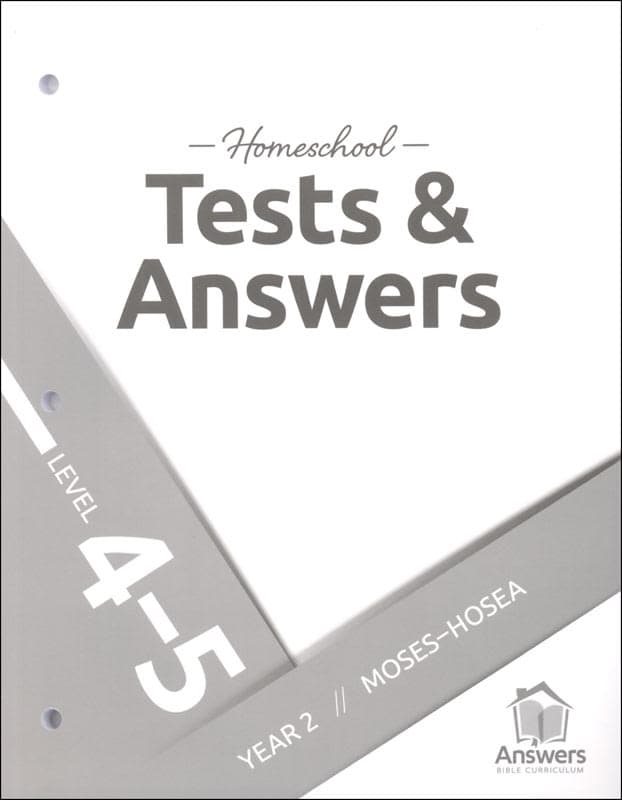 Answers Bible Curriculum Homeschool: 4-5 Tests