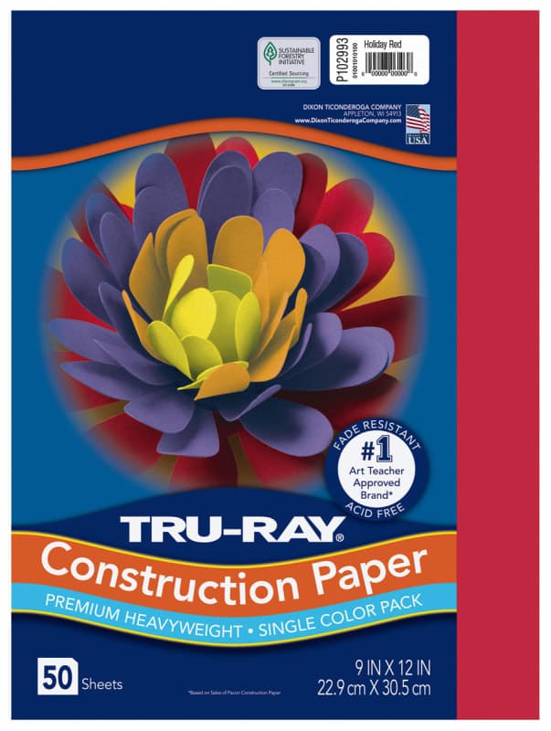 Construction Paper Fade-Resistant 9" x 12"