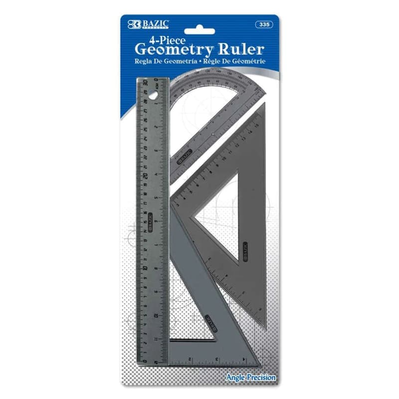 Geometry Ruler Combination Set (4-piece)