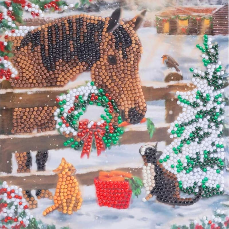 Crystal Art Card Kit - Christmas Friendship