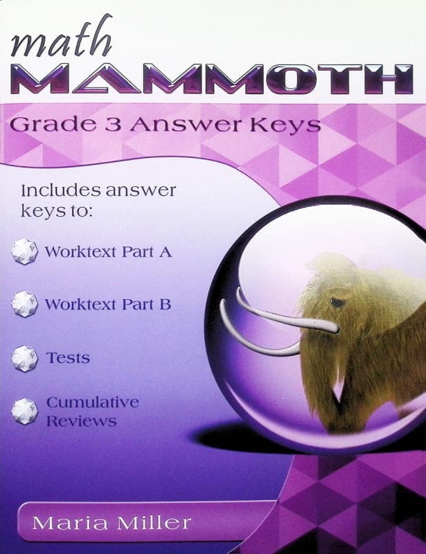Math Mammoth Grade 3 Answer Keys (2024 Edition,