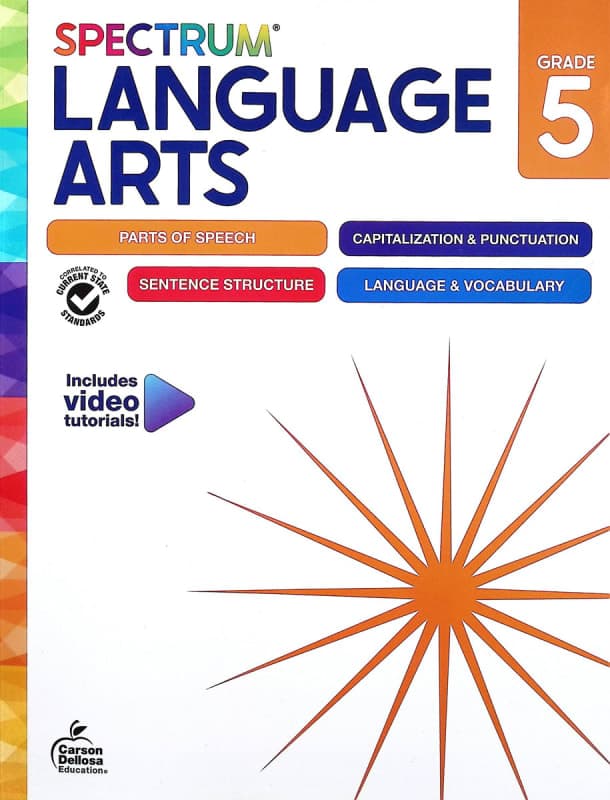 Spectrum Language Arts Workbook Grade 5 (2024