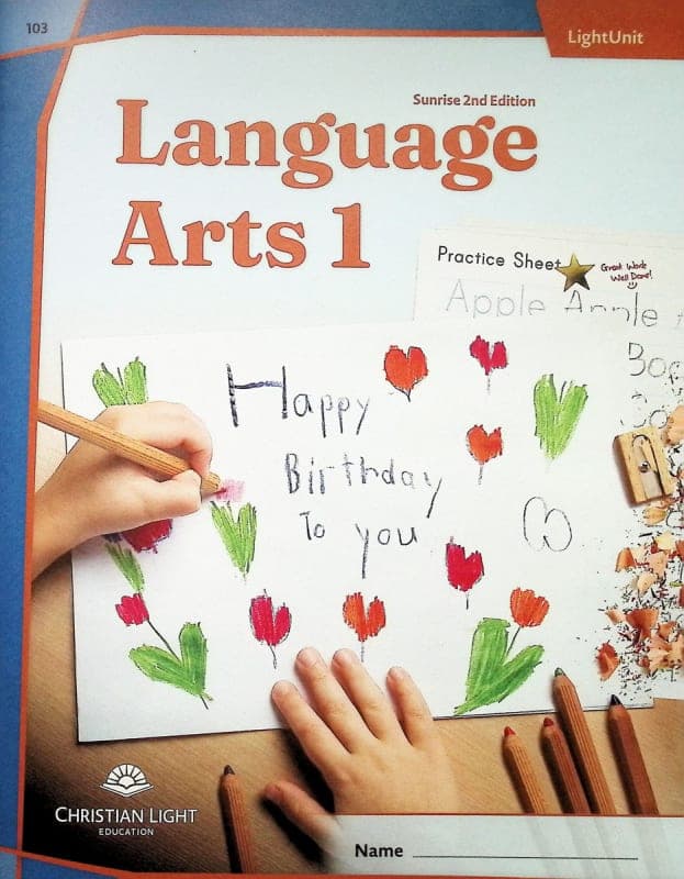 Christian Light Language Arts LightUnit 103