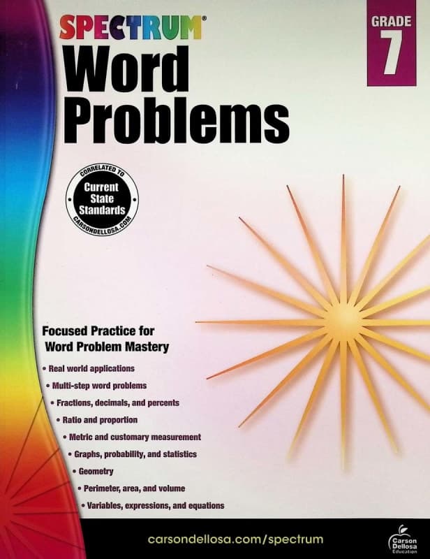 Spectrum Word Problems Grade 7