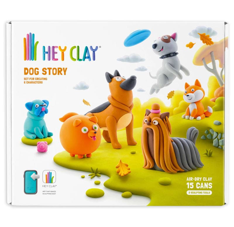 Hey Clay Dog Story Air-Dry Clay Modeling Set |