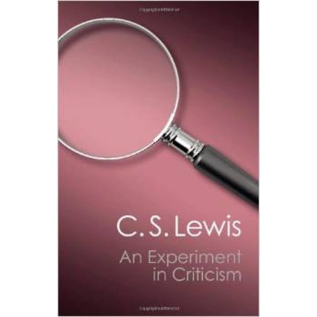 An Experiment in Criticism