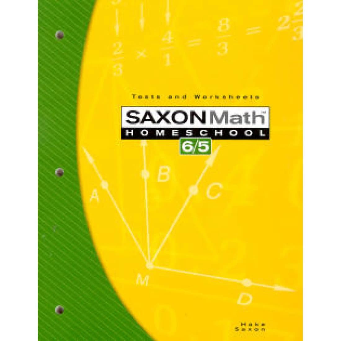 Saxon 6/5 Homeschool Tests and Worksheets