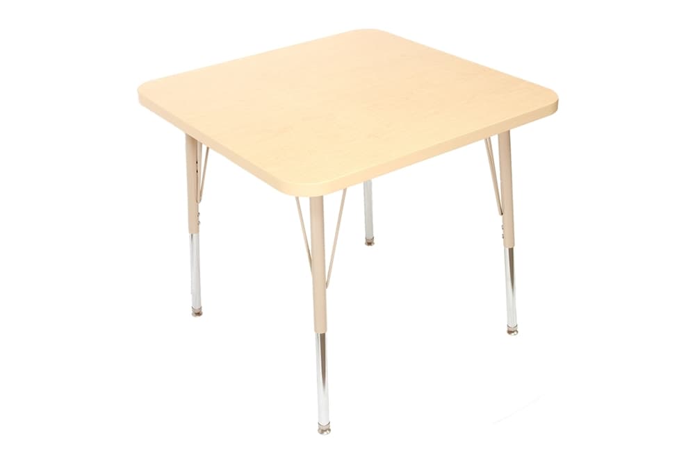 Square Thermofused Table – Maple/Blue