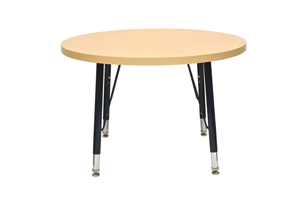 Round Thermofused Table – Maple/Navy