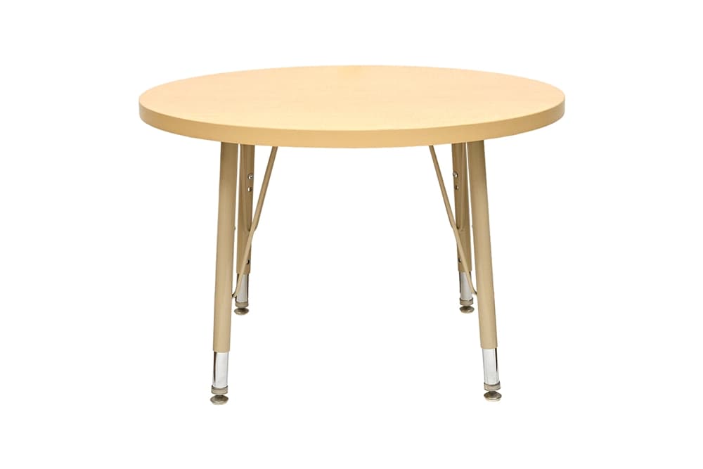 Round Thermofused Table – Maple/Sand