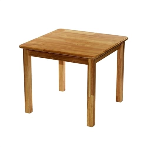 Rubberwood Square Table - 24"x24" - 18" Legs