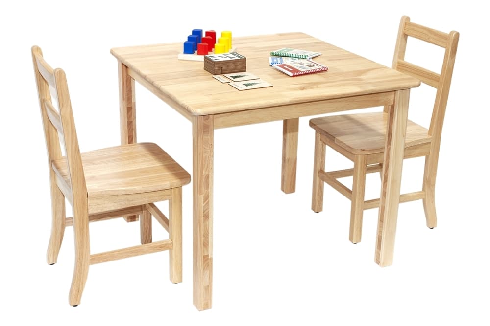 Square Rubberwood Classroom Table 30"x30"