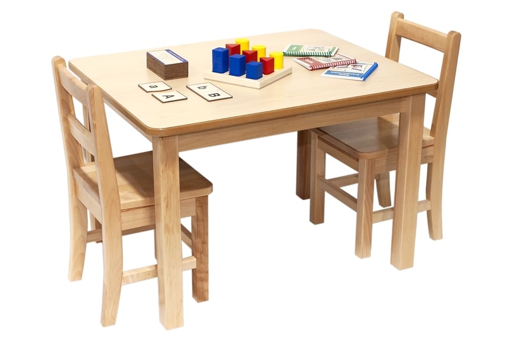 Birch Rectangle Table - 24"x30" - 18" Legs