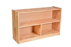 Solid Rubberwood Shelf w/ Back & Partition