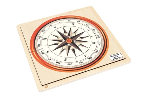 Directions on a Compass Puzzle and Cards (3-6)