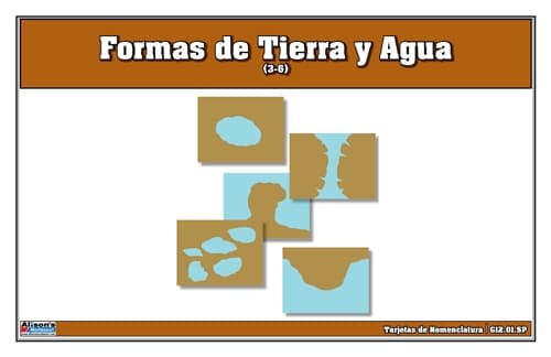Tarjetas: Formas Tierra y Agua 3–6