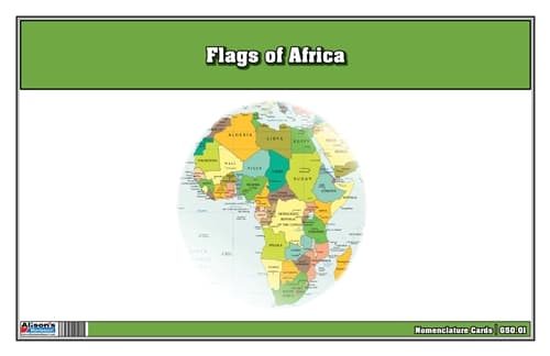 Flags of Africa Three Part Cards
